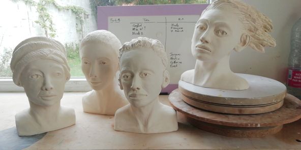 Cours de sculpture Les Sables d'Olonne - oeuvres des élèves - Portfolio 2 - Isabelle Fisson