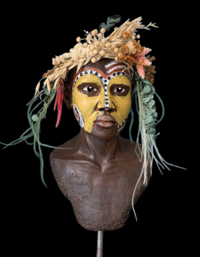 Galerie - sculpture - Azieb - peuple de l olmo - isabelle fisson - Les Sables d'olonne