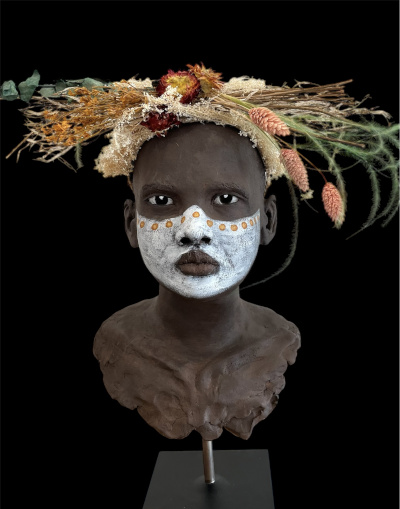 Galerie - sculpture - Dawit - peuple de omo - isabelle fisson