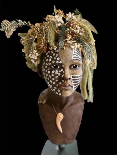 Galerie - sculpture - Abraha - peuple de l olmo - isabelle fisson